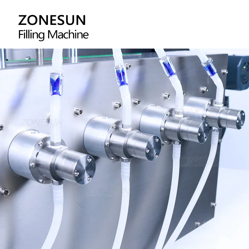 ZONESUN ZS-DTMP4C Automatic Liquid Filling Machine 4 Heads Magnetic Pump Bottle Filler for Juice Essential Oil Lotion 110V 220V