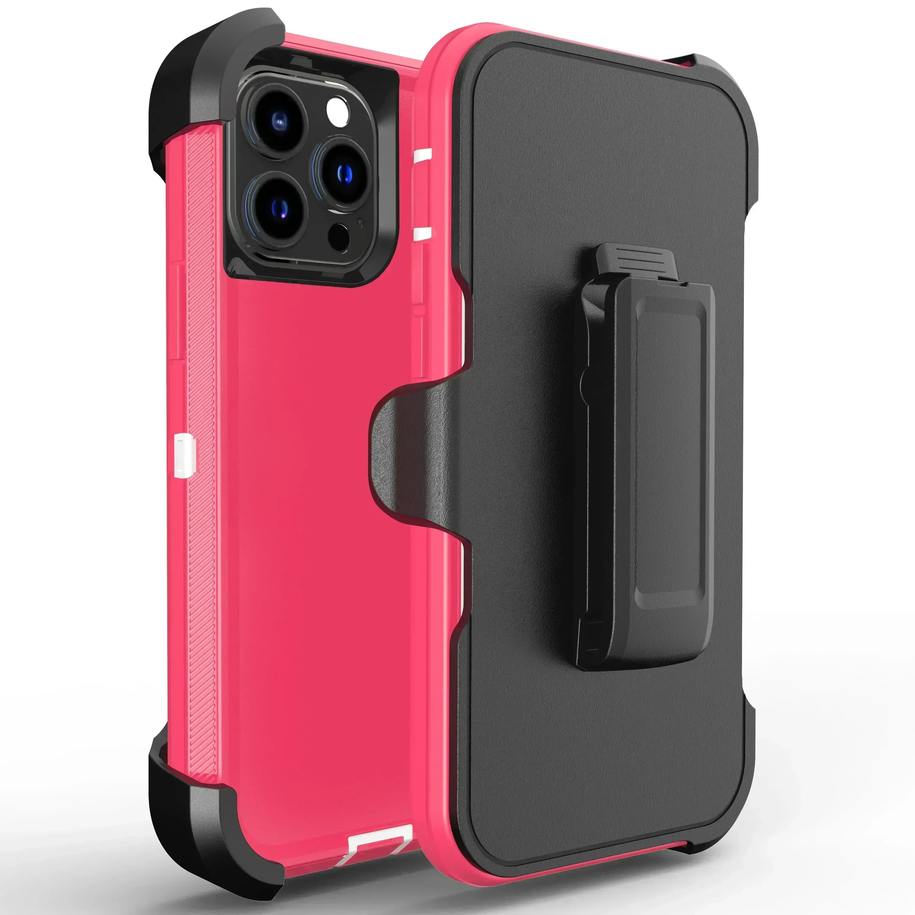 

for iPhone 17 16e 15 14 13 Pro Max Phone case with Rotating Belt Clip Detachable Base Protective Impact Resistant Scratch Cover