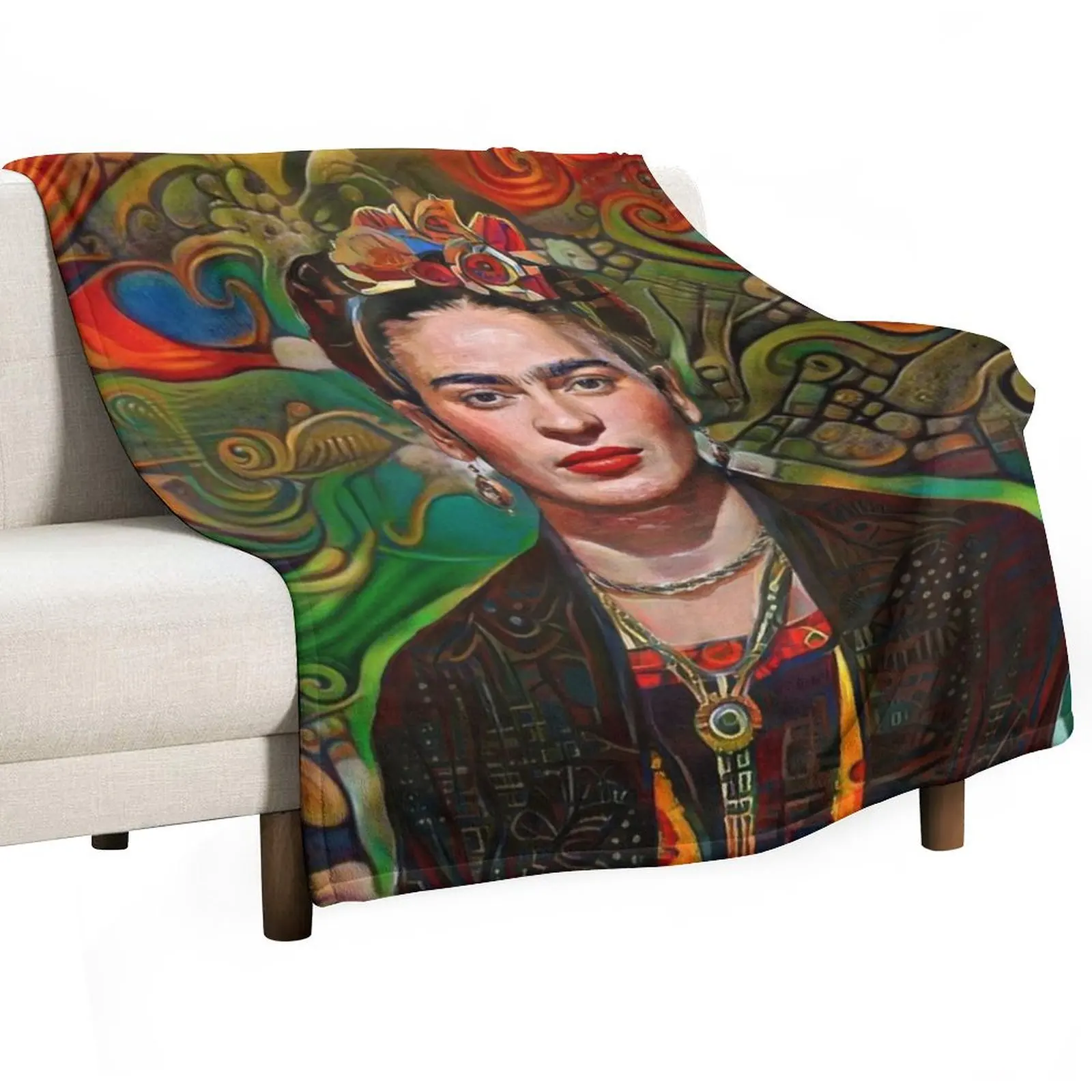 

Aztec Frida Throw Blanket Hair heavy to sleep Blankets