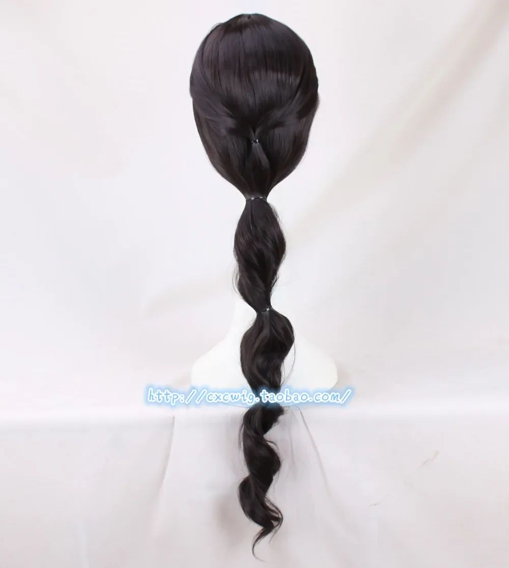 Halloween Women  Aladdin and the magic lamp Princess Jasmine wig Black Long braided hair wig Role Play costumes