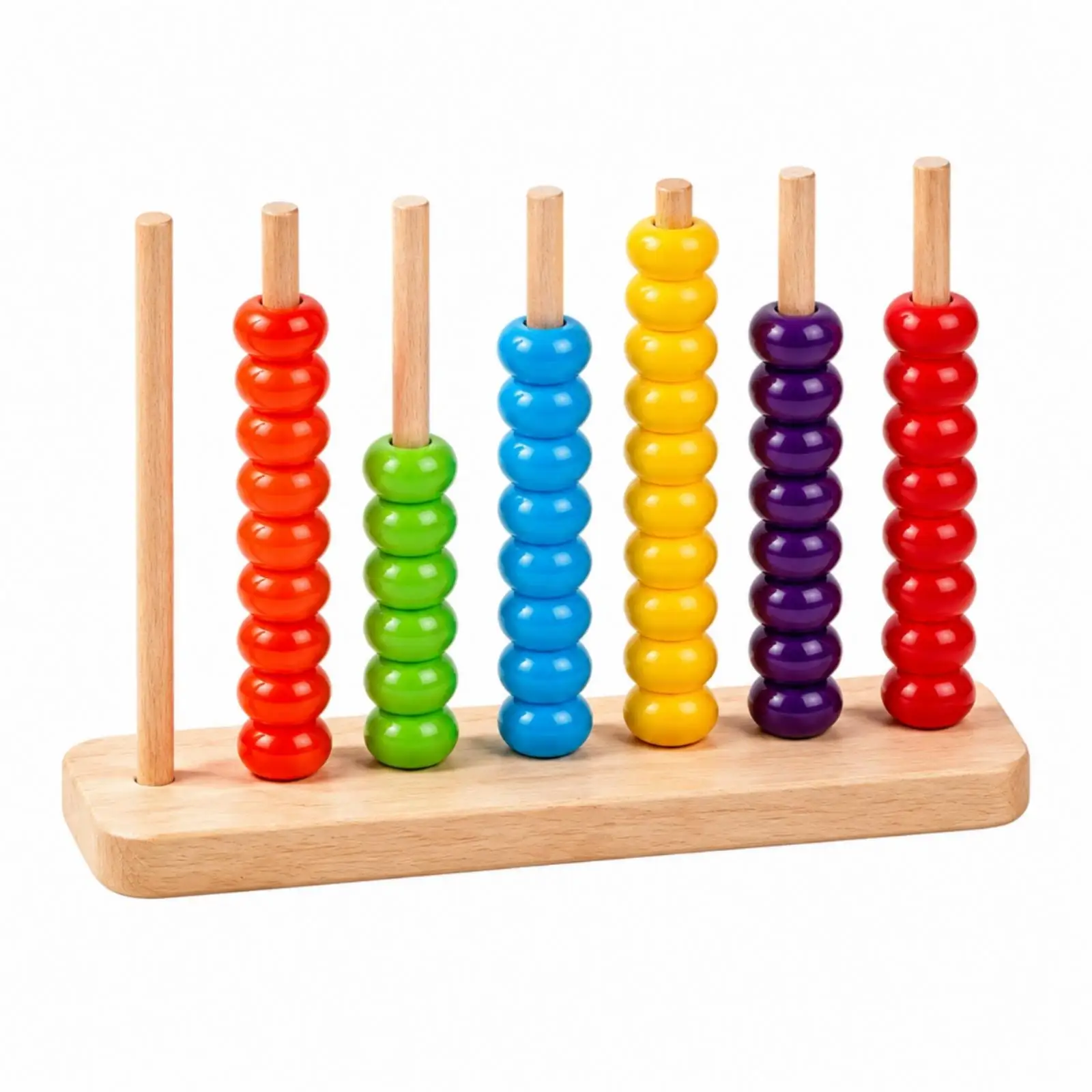 Wooden Bead Color Matching Toy for Children Sorting Stacking Game Educational Learning Activity for Toddlers Preschool Kids Toys