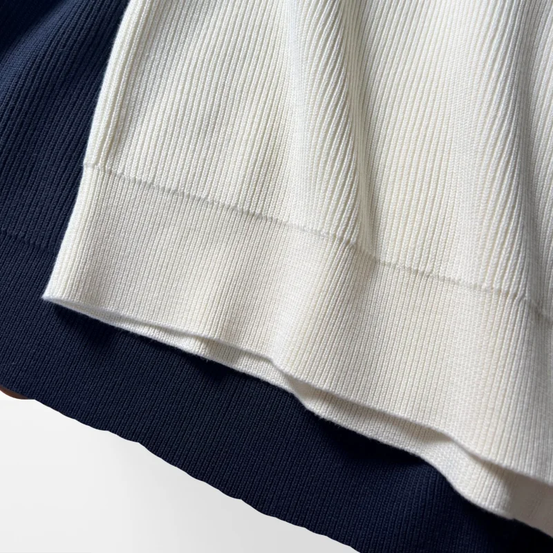 سترة متماسكة عصرية بلون سادة للنساء، مريحة وعصرية لفصل الشتاء، سترة متماسكة عصرية برقبة دائرية AK0519 #6