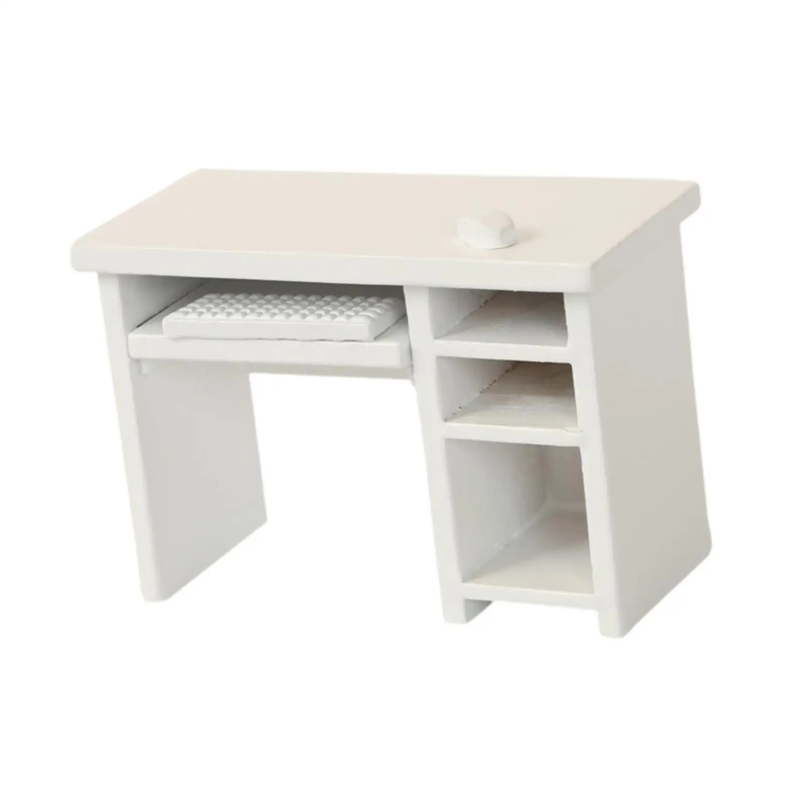 

Миниатюрный письменный стол, современный, масштаб 1:12, аксессуар для DIY-сцен, для ролевых игр