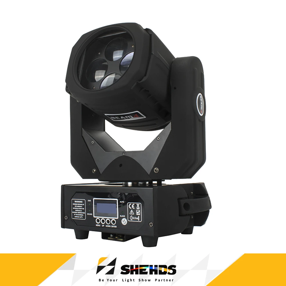 SHEHDS LED Super Beam 4X25W Moving Head Light Rainbow Flow Effect For Stage DJ Disco Party Bar Nightclub Theater Stage