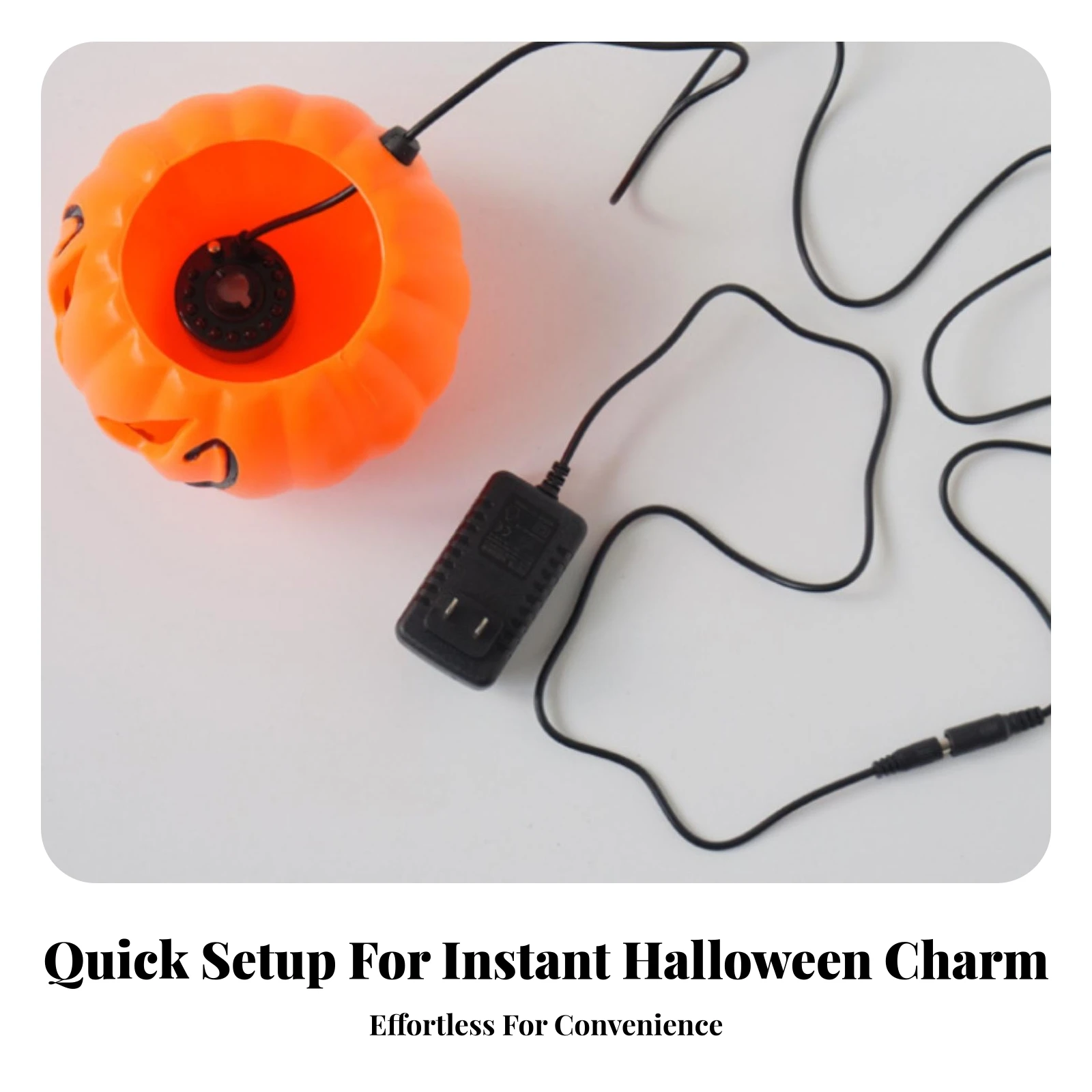 2 Pieces Holiday Lighting Black Stem Top-Fill Water Multicolor Pumpkin Fog Lamp Pumpkin Fog Light