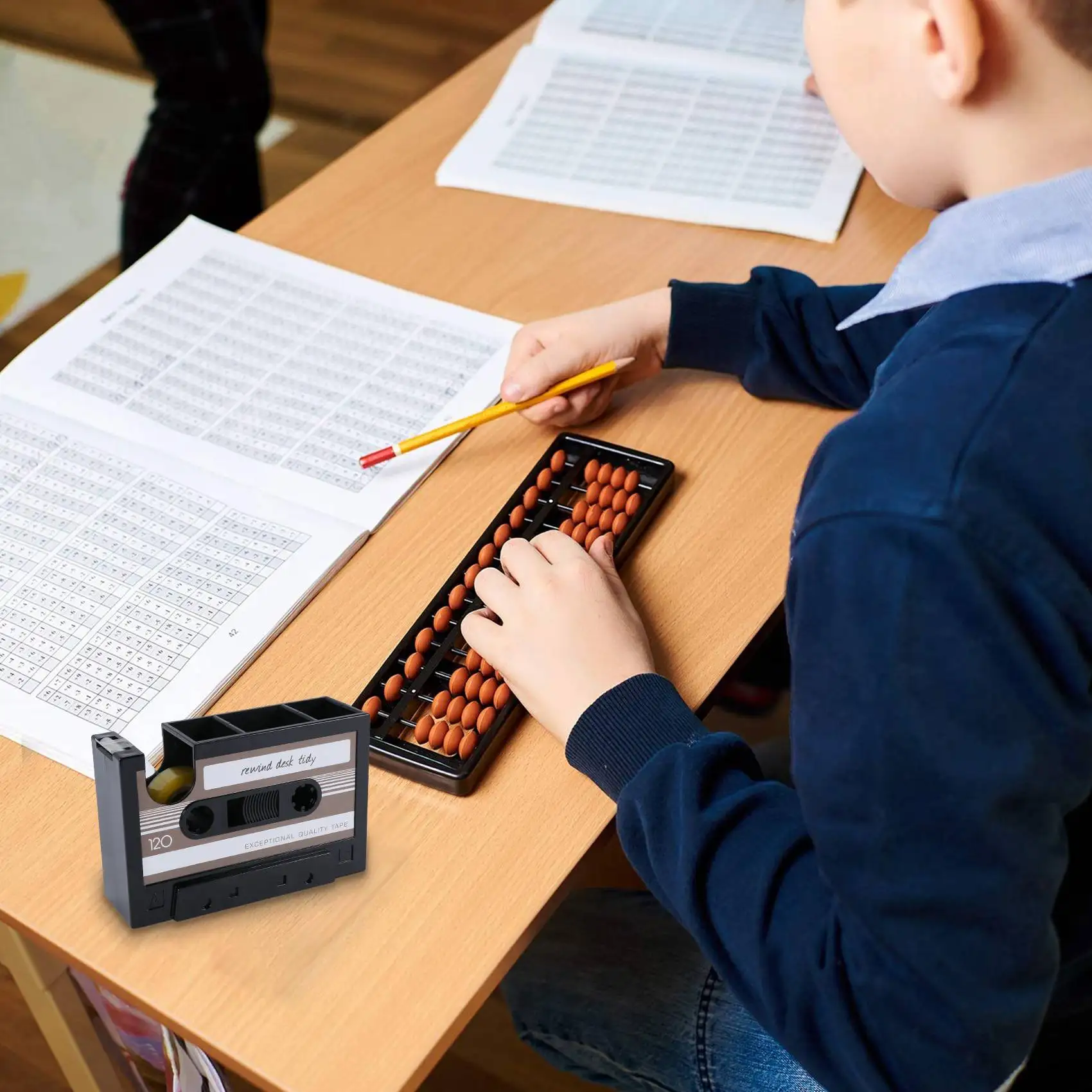 Dispenser di nastro a cassetta portapenne vaso portapenne cancelleria scrivania contenitore ordinato fornitore di cancelleria per ufficio regalo (nero)