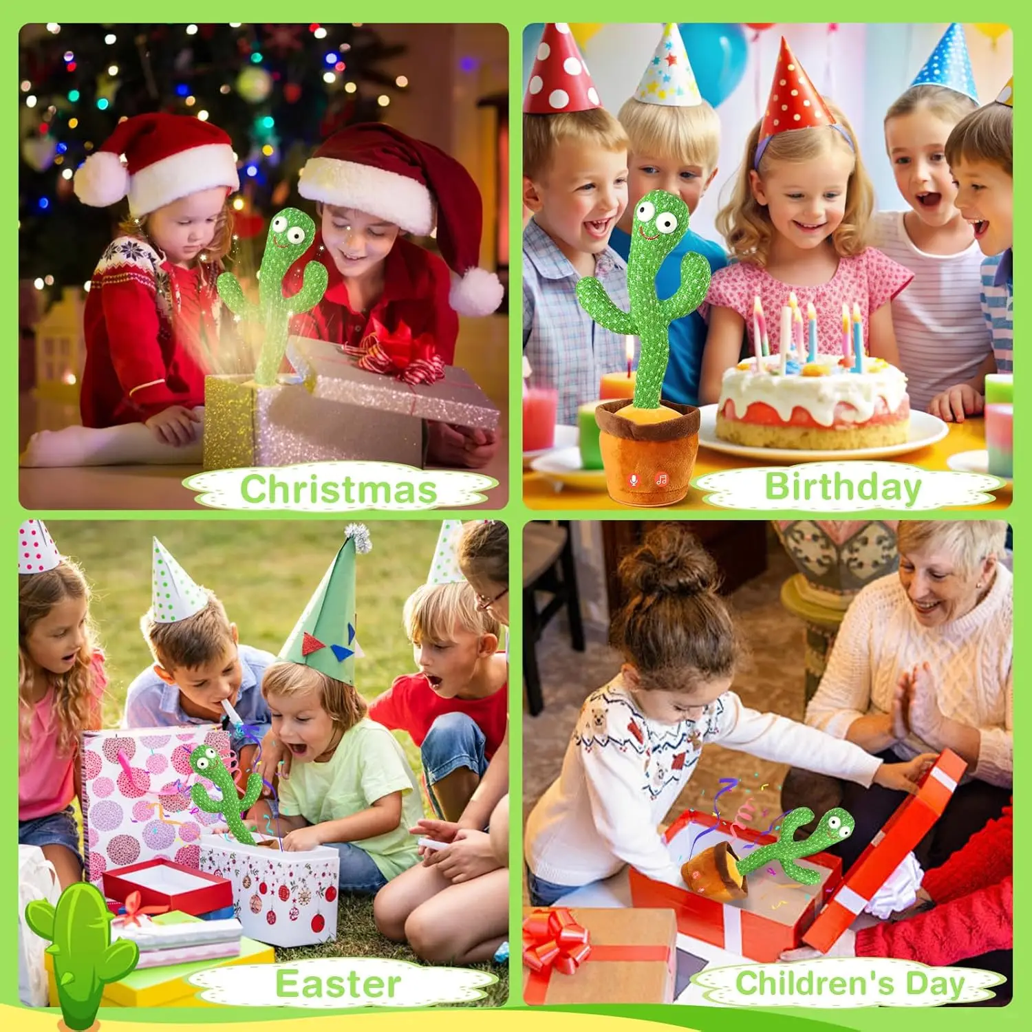 말하는, 녹음하는, 춤추는 선인장 장난감, 어린이용 전자 플러시 선인장 장난감, 120곡, 어린이 생일 선물