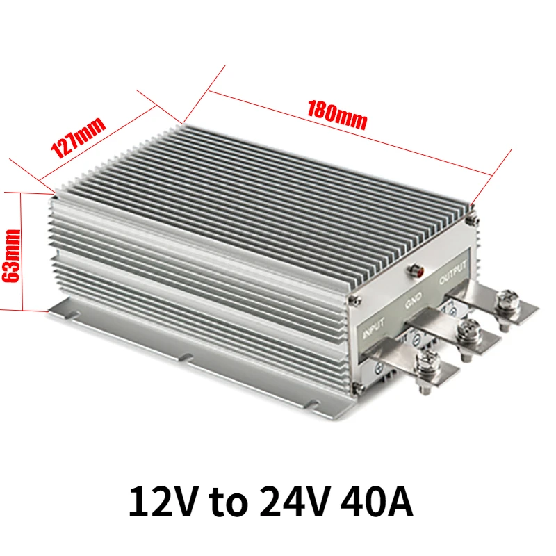 Waterproof DC/DC Boost Converter 12V to 24V 40A 960W Step Up Voltage Regulator Module Car Power Supply Voltage Transformer