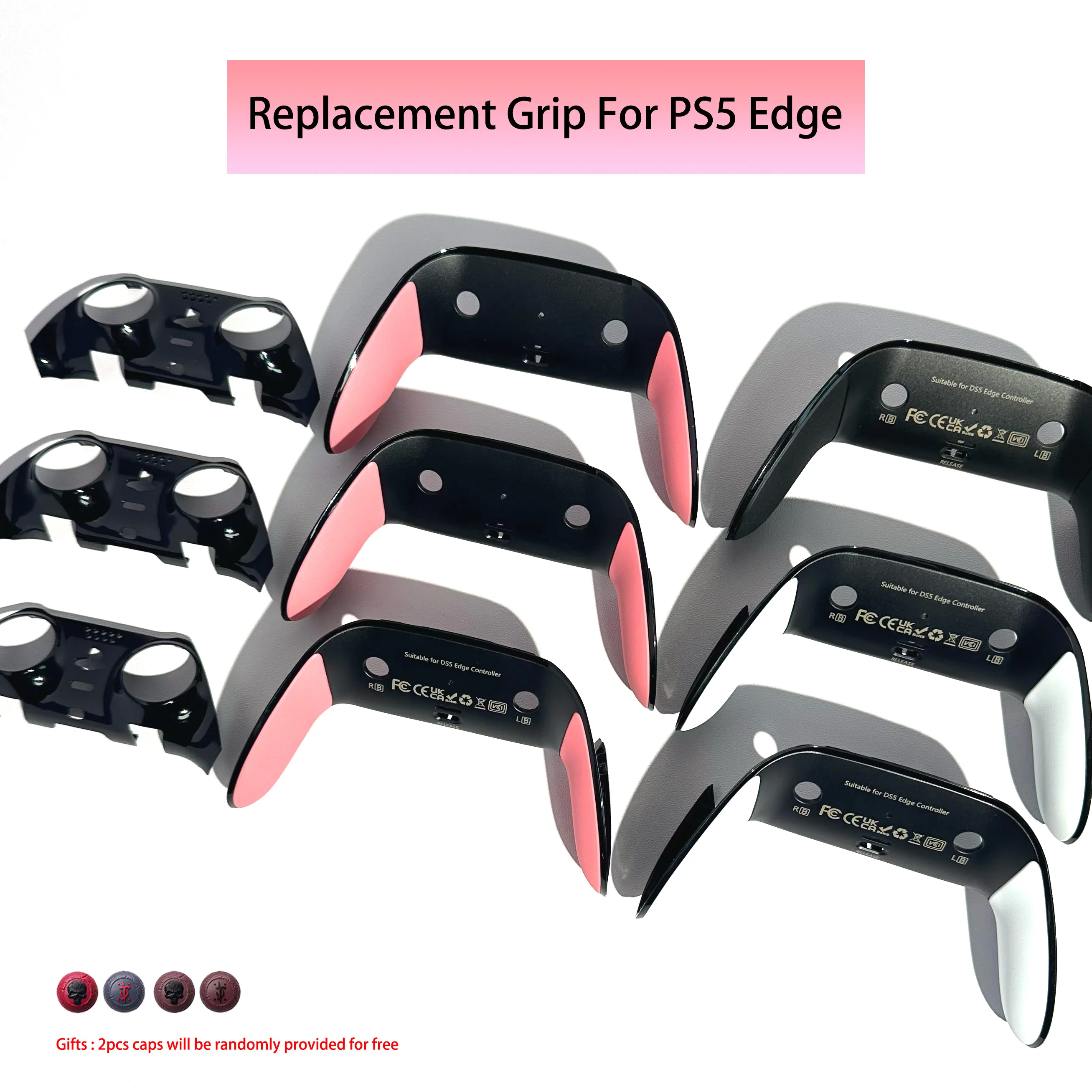 For PS5 Edge Controller Replacement Back Grip For PlayStation5 Edge Controller DIY Strip Faceplate Case Cover Gamepad Decoration