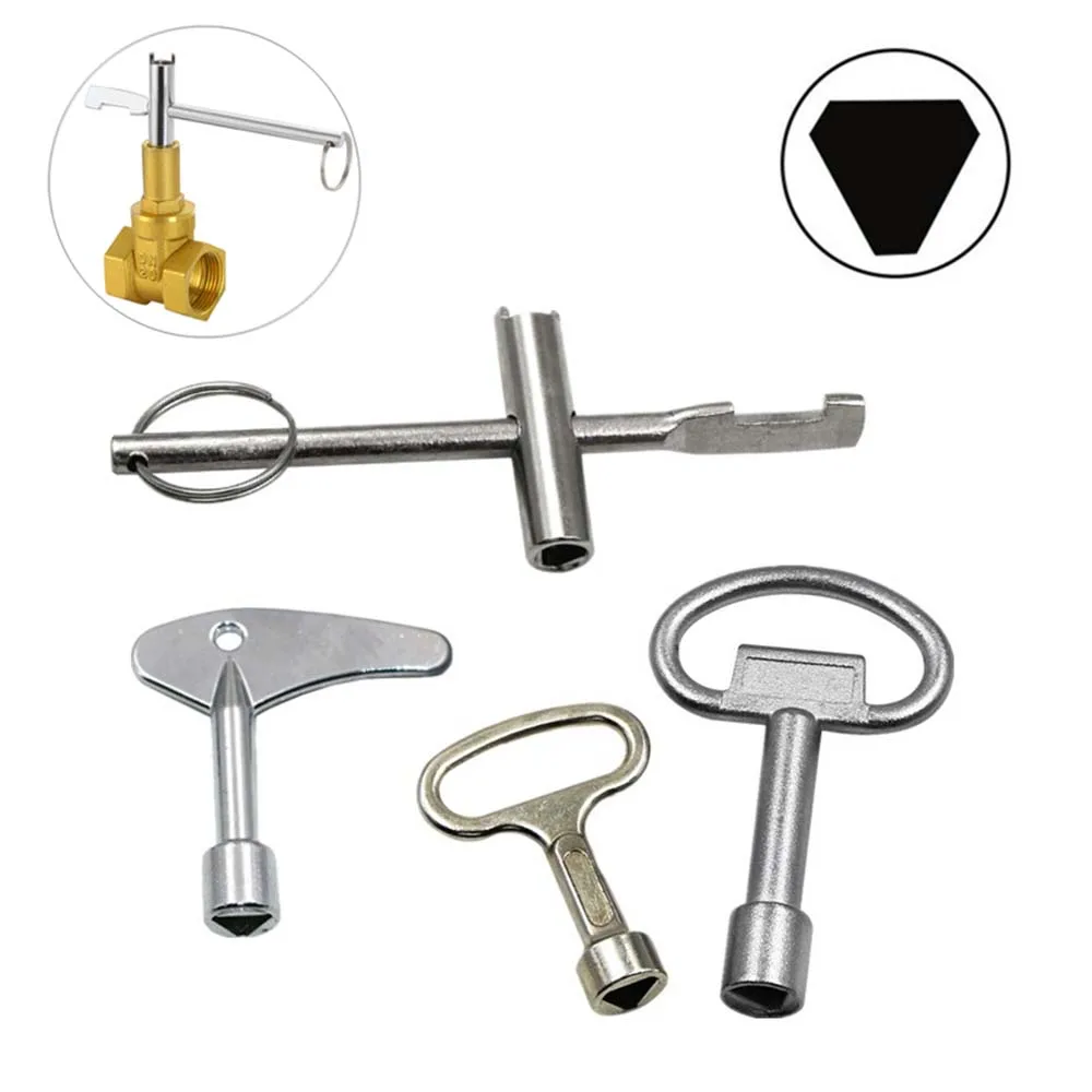 Inner Triangle Key Wrench Elevator Water Meter Valve Key Train Electrical Cupboard Box Elevator Cabinet Faucet Valve Switch