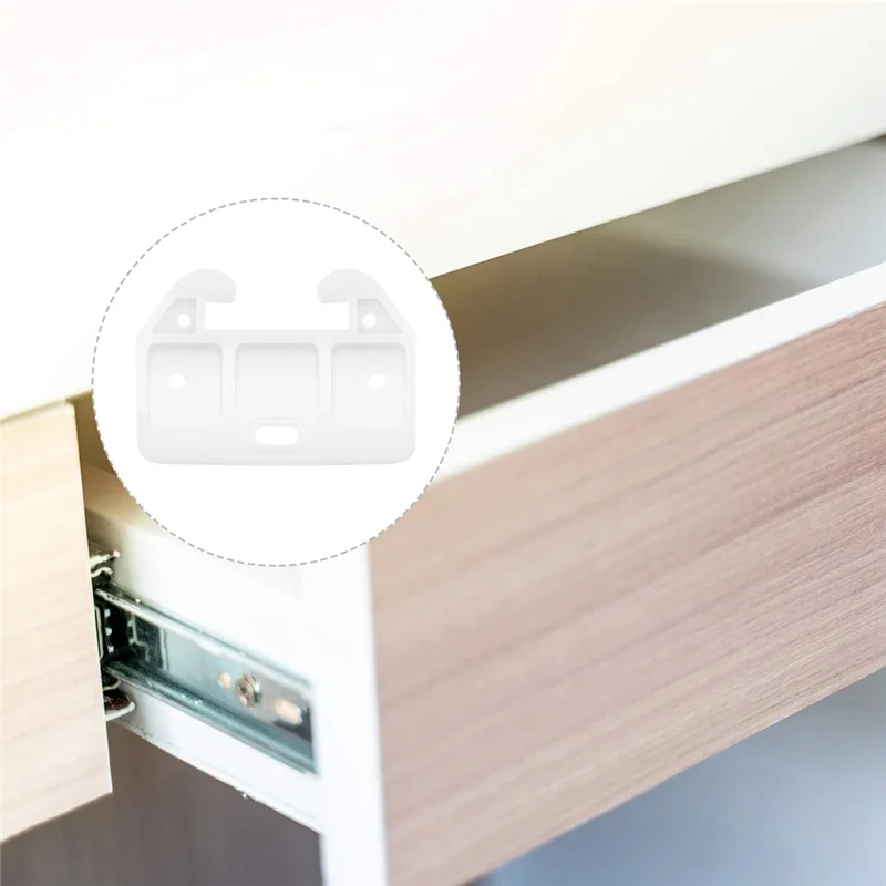 A83I-1Set Drawer Track Guides Drawer Guides Drawer Slides Plastic Replacement For Dressers, Hutches