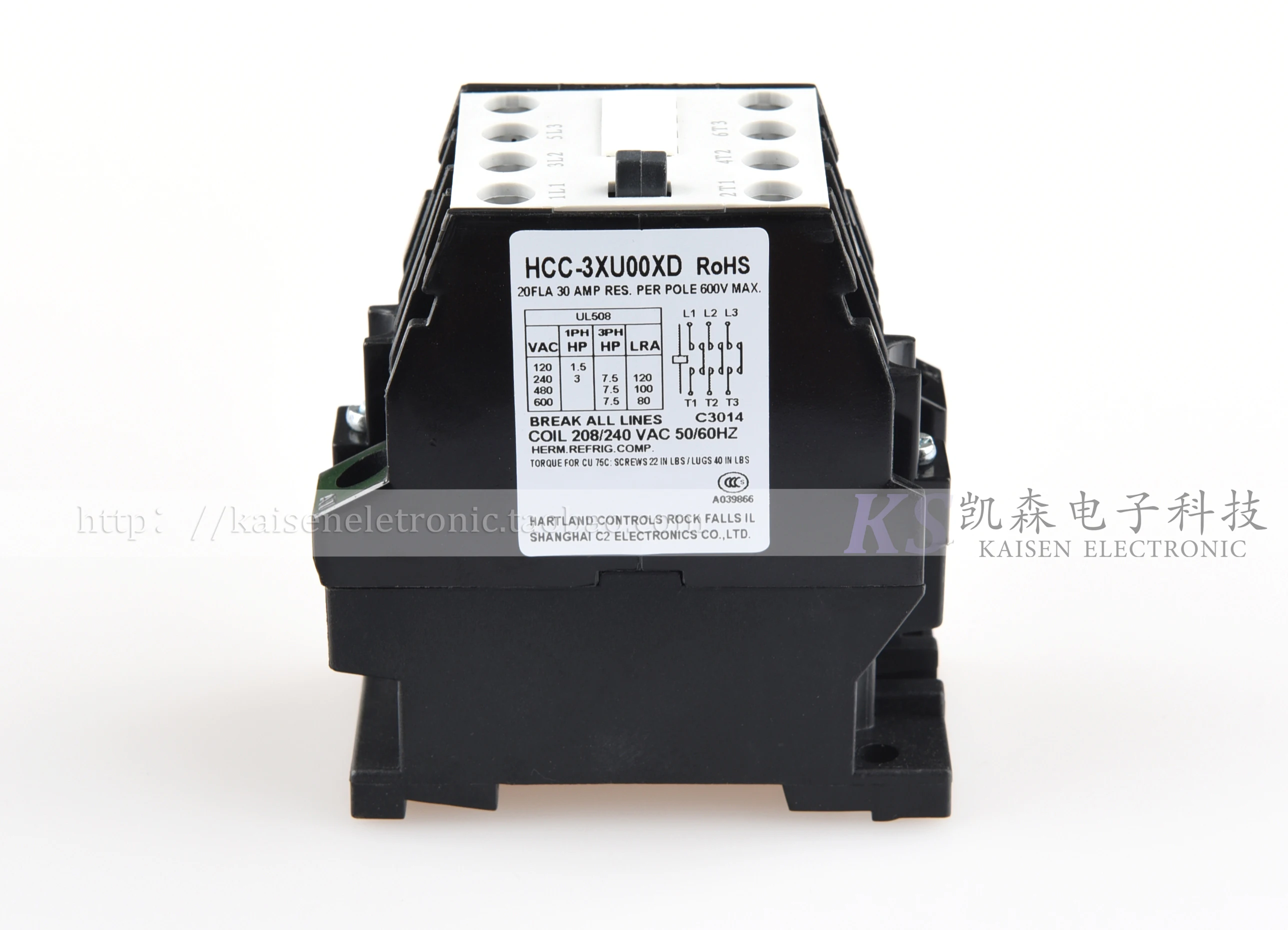 HCC-3XU00XD208V-240V 20A1800Galanz 5 air-conditioning three-phase AC contactors