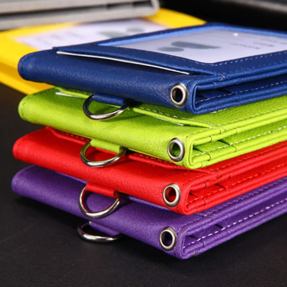 학생 사무실 학교 용품 비즈니스 넥 스트랩 버스 카드 커버 카드 홀더 끈 ID 데스크 주최자 배지 홀더