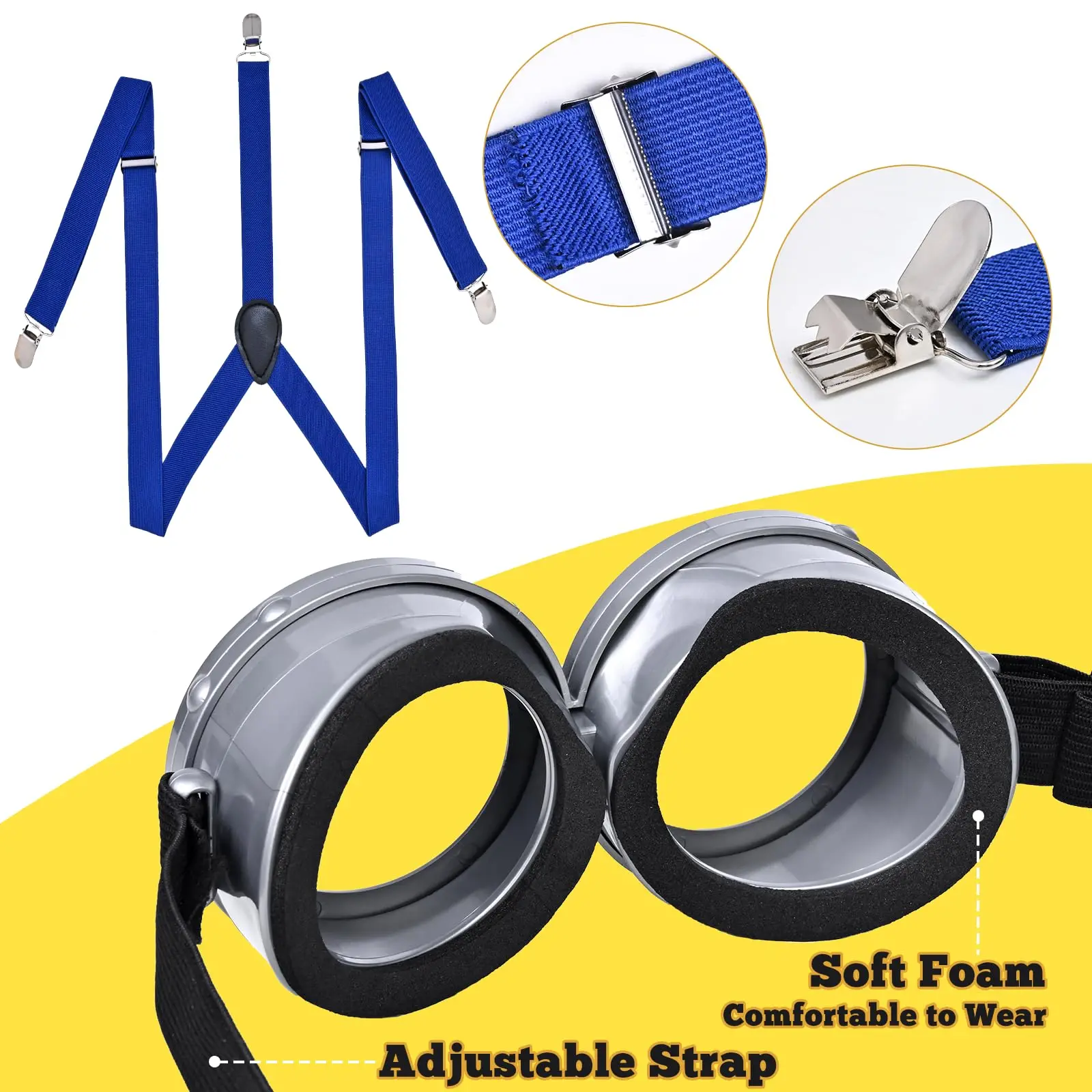 ชุดฮาโลวีนสำหรับเด็กผู้หญิง กระโปรงบัลเลต์ ตุ๊กตากล้วย แว่นตา หมวกบีนนี่ สายเอี๊ยม ถุงมือ อุปกรณ์เสริมชุดคอสเพลย์สำหรับงานปาร์ตี้