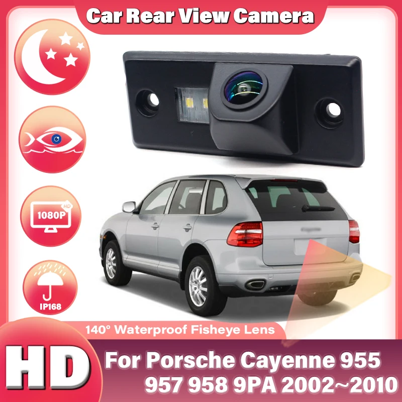 

HD 140 ° Камера заднего вида для Porsche Cayenne 955 957 958 9PA 2002 ~ 2010, водонепроницаемая резервная парковочная камера ночного видения