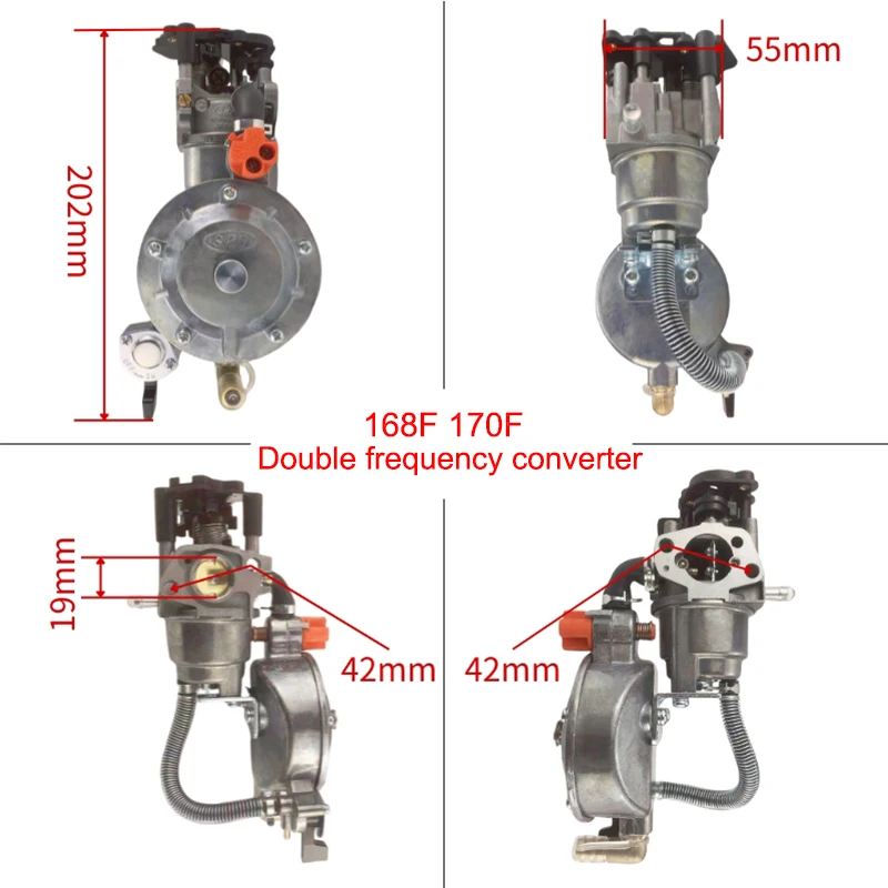 3KW-5KW LPG NG Dual Fuel Dual Frequency Inverter Hon Da 168F 170F GX160 GX200 Variable Frequency Generator Carburetor