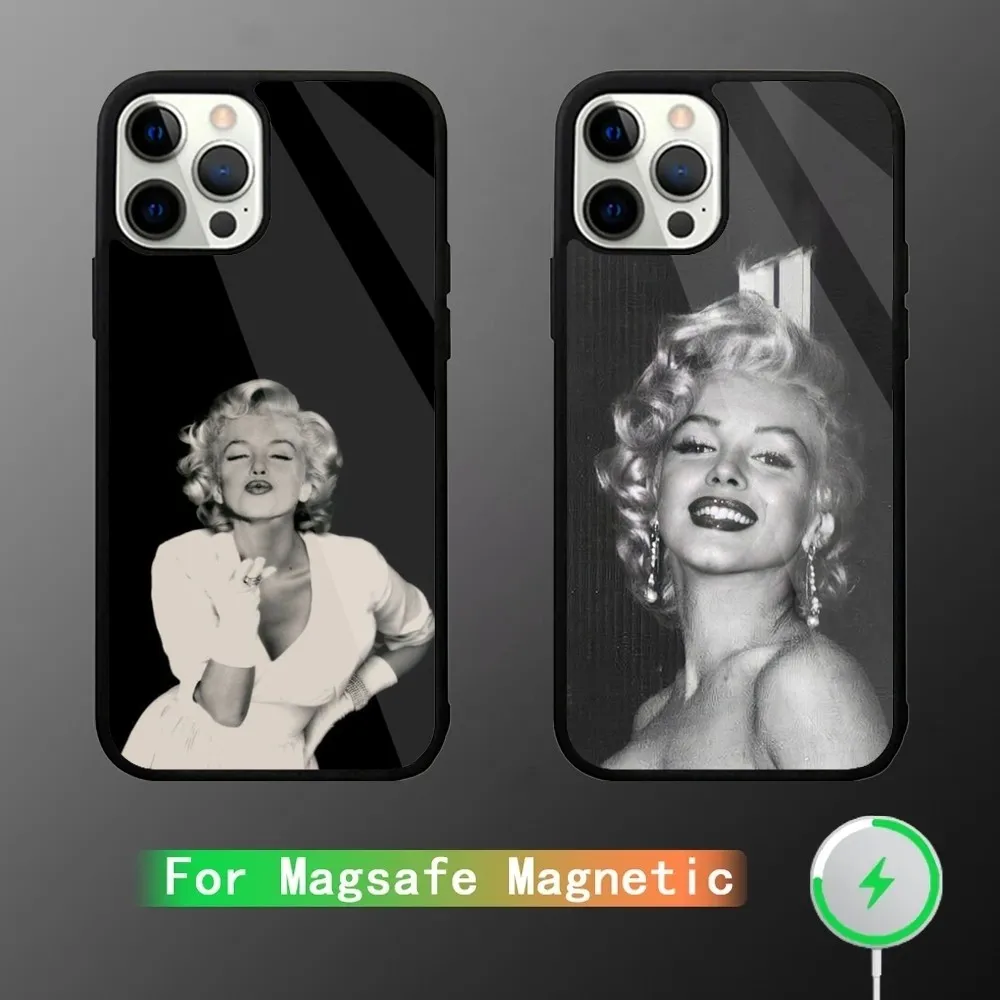 marilyn M-monroe fotos Phone Case For iPhone 16,15,14,13,12,11,Plus,Pro,Max Mini Magsafe Magnetic Wireless Charging