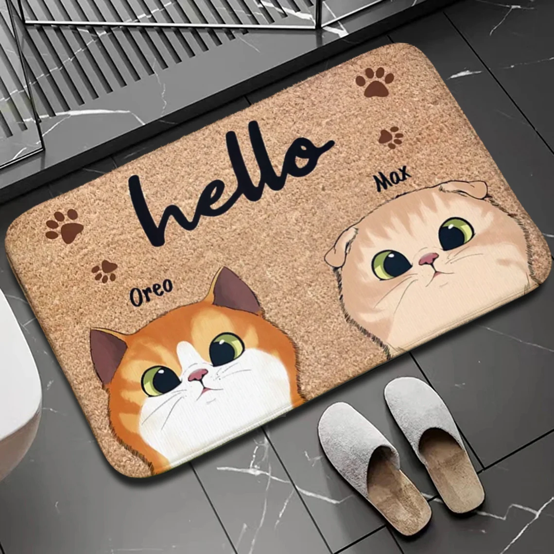 

Kawaii Cartoon Cat Pet Bath Mat,Soft Floor Mat,Bathroom Doormat,Non-slip Kitchen Door Mat Carpet,Living Room Mat Corridor Rugs