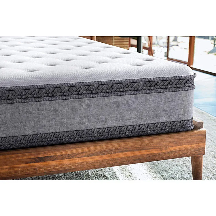 Box Top Pocket Double Single Waterproof  Fabric King Queen Size Latex High Density Memory Foam Spring Mattress For Bed