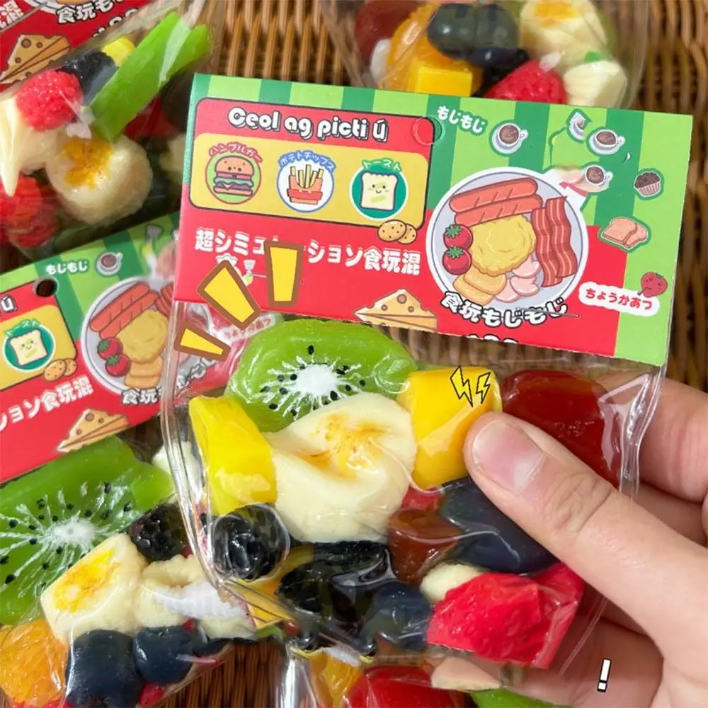 Salmon Simulated Fruit Squeeze Toys Rice Ball TPR Pinch Decompression Toy Silicone Sensory Toy Cartoon Fidget Toy Kid