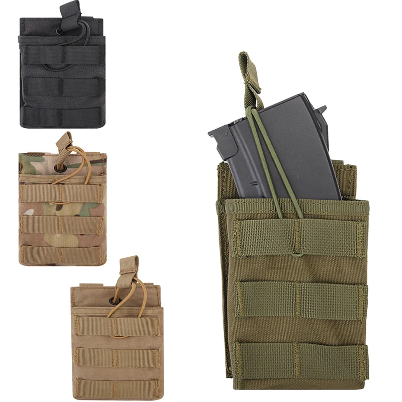 1000D Tactical MOLLE Single Stacked Mag Bag M4 M16 AR15 Magazine Hunting Backpack Vest Accessories