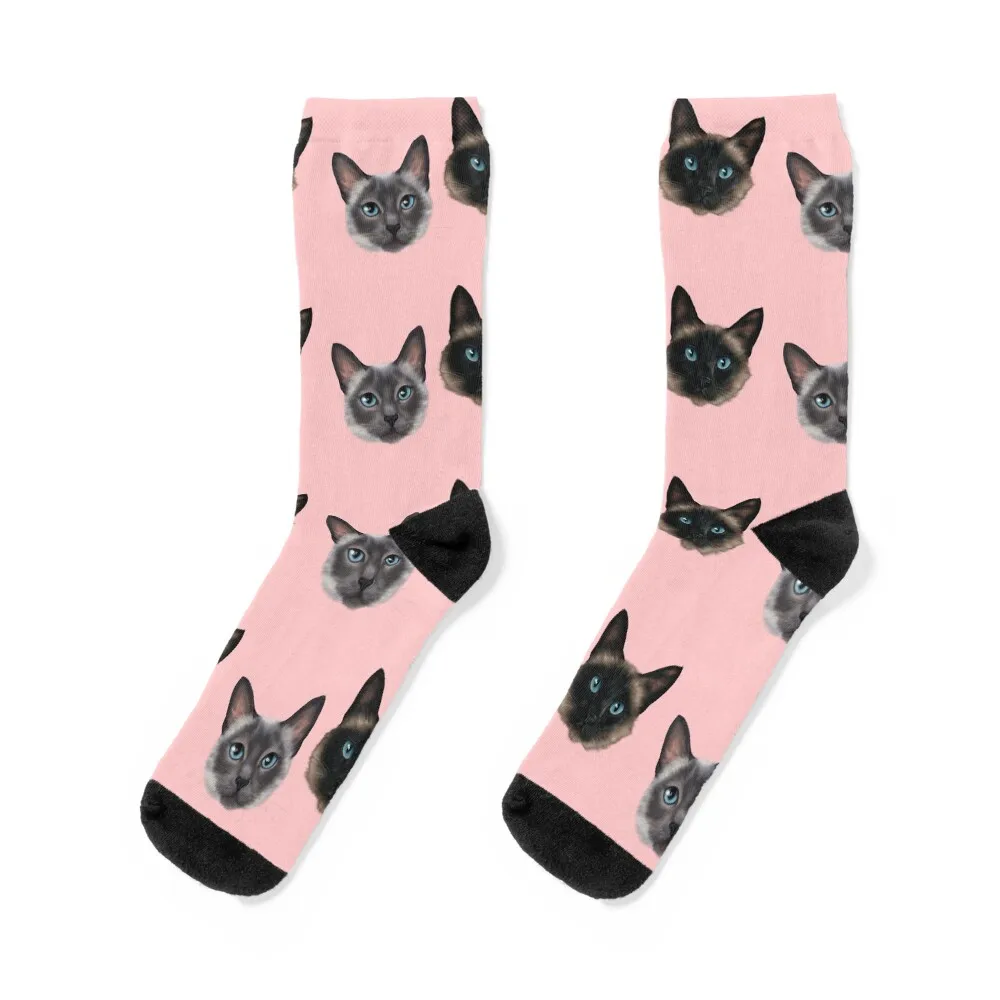 

Siamese Cats Socks ankle Run man warm winter Socks Women Men's