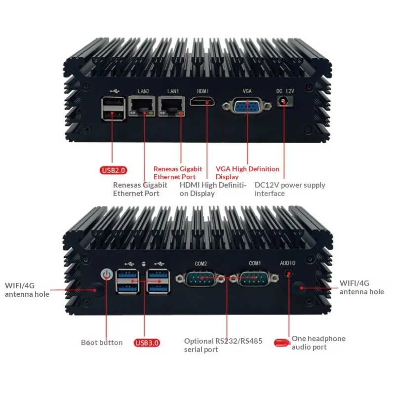 i3-5005U Mini Industrial Computer Dual Network Dual String Micro Low Power Consumption Computer Small Host Desktop Mini
