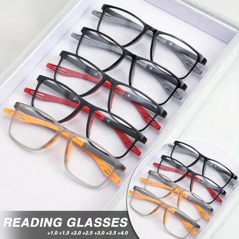Viewring 8pcs Value Pack of Reading Glasses Fashionable Two-tone Glasses for Men and Women Magnifying Glasses