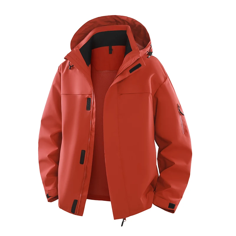 

Spring Autumn Outdoor Hiking Jackets for Men Waterproof Hooded Camping Coats Loose All-match Male Outerwear Quality Comfortable