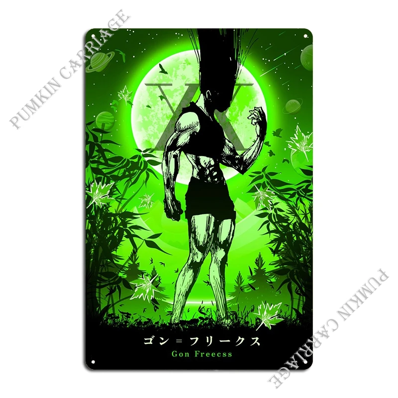 Gon Hunter Anime Metal Signs Printing Vintage Club Bar Cinema Tin Sign Poster