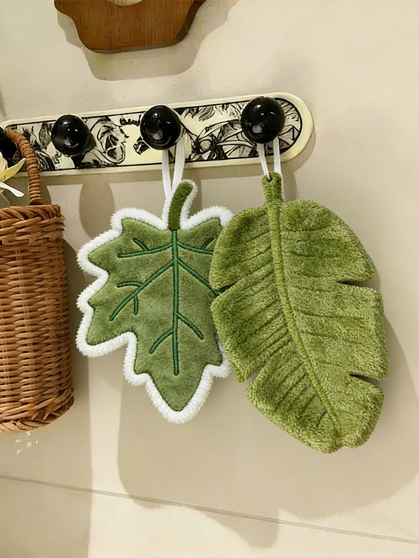 Thi Coral Fce Hand Towel Le Design Absorbent Kitchen Batoom Hanging Wall Mounted Creative Home Cleaning Tool