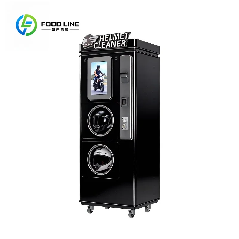 customized dual chamber helmet cleaning vending machine 21.5 inch touch screen with multiple payment bulk order discount