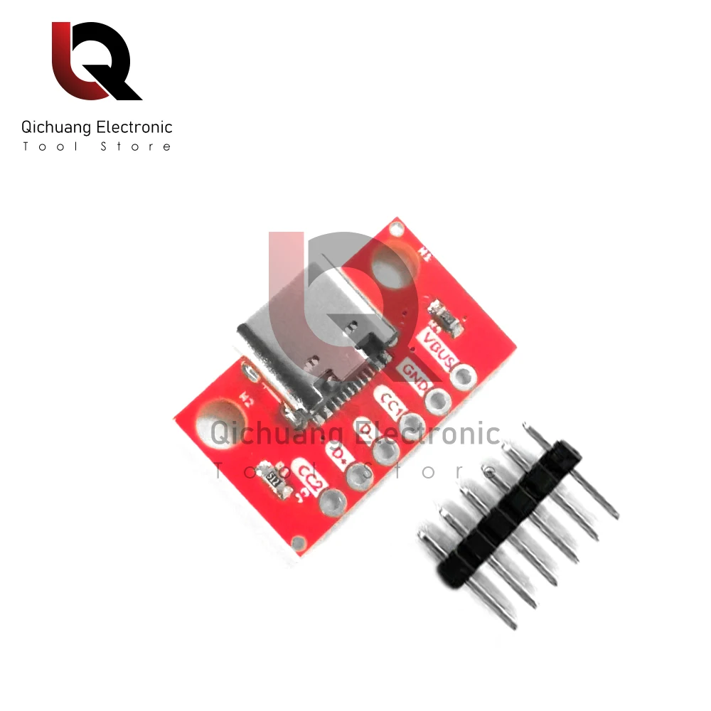 5/10Pcs TYPE-C Female Test Board USB 3.1 PCB Board 16P to 2.54mm Connector Socket High Current Power Adapter Module