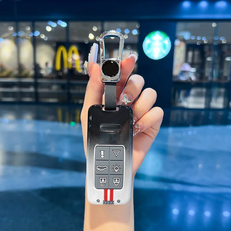 

Fit for Volvo XC60 S60 S90 XC40 EM90 EX30 Zinc Alloy Key P Durable Car Key Pouch Cover Protective Case High Quality Keychain