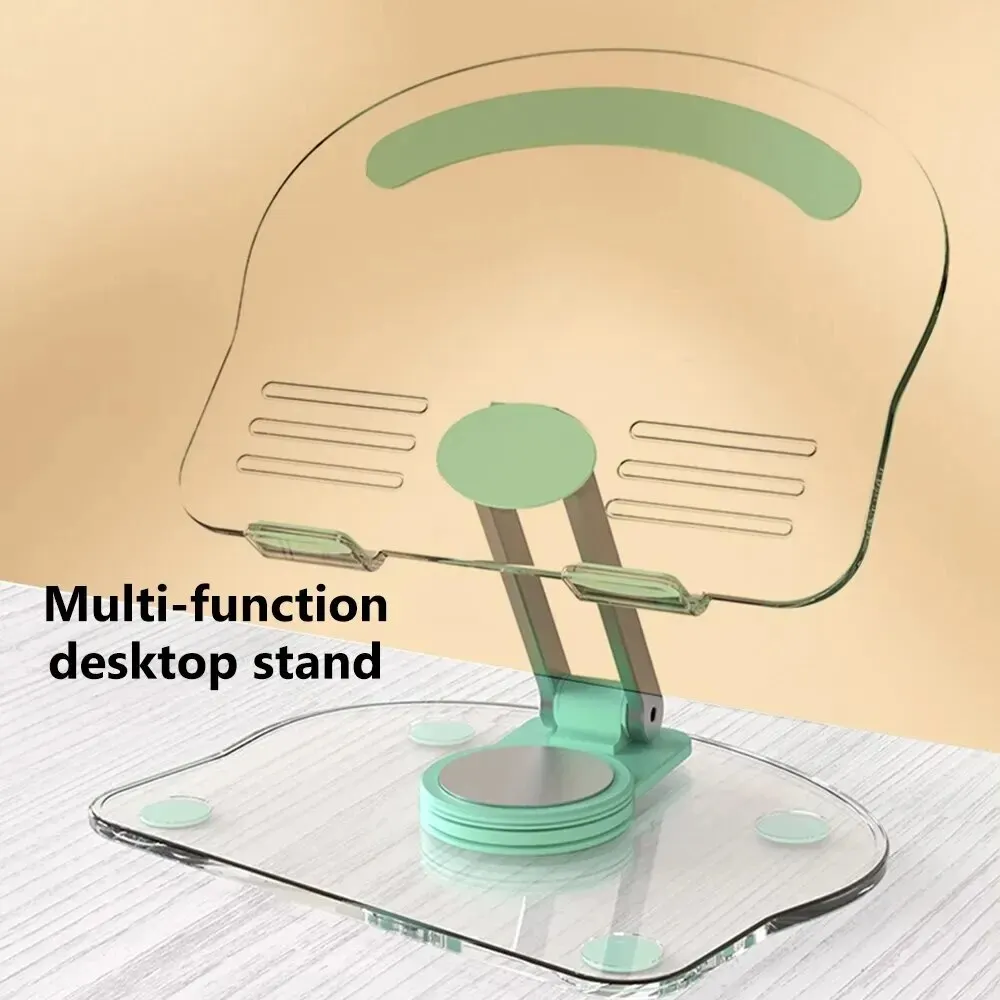 Transparent Rotating Stand Acrylic Plate Desktop Mobile Phone Tablet Universal Live Folding Adjustment Computer Support Stand