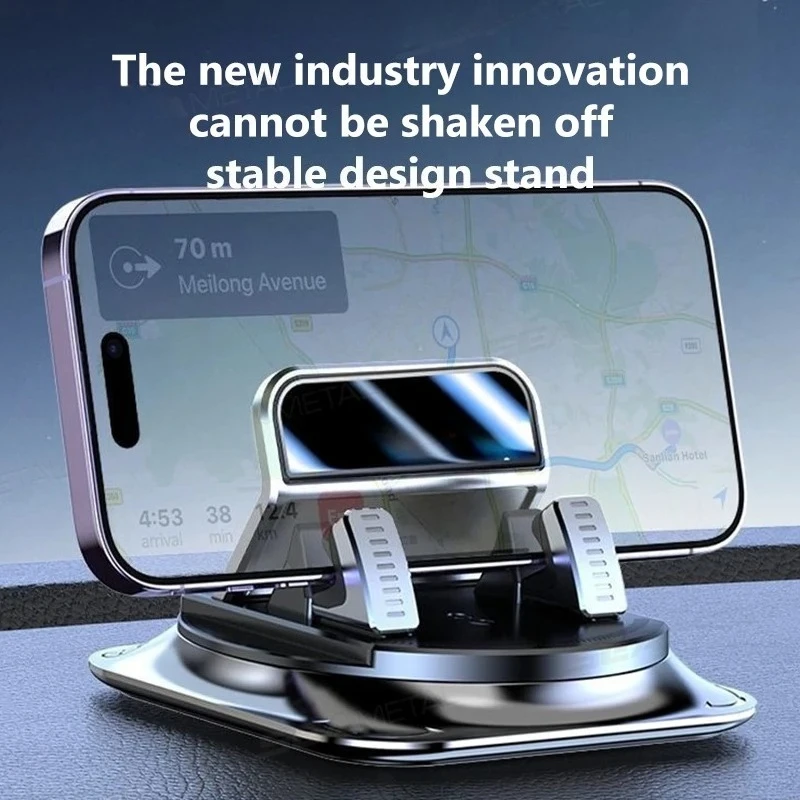 

Universal Car Phone Holder Dashboard Mount Non-Slip PC+ABS Silicone Phone Bracket GPS Stand Compatible with Xiaomi iPhone