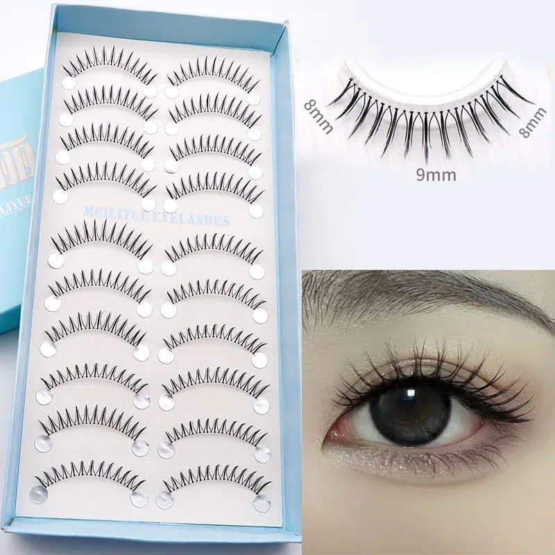 New V Shaped False Eyelashes Korean Girl Group Natural Transparent Stem Lashes Makeup Fairy Grafting Eyelash Extension Tools