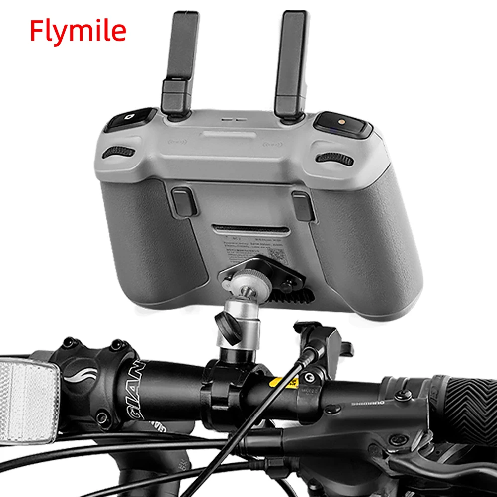 Flymile Bike Clip Bracket for DJI Mini 4 Pro/Mavic 3 Pro/Air 3/Mini 3 Bicycle Holder Fix Clamp for DJI RC RC 2 Remote Controller