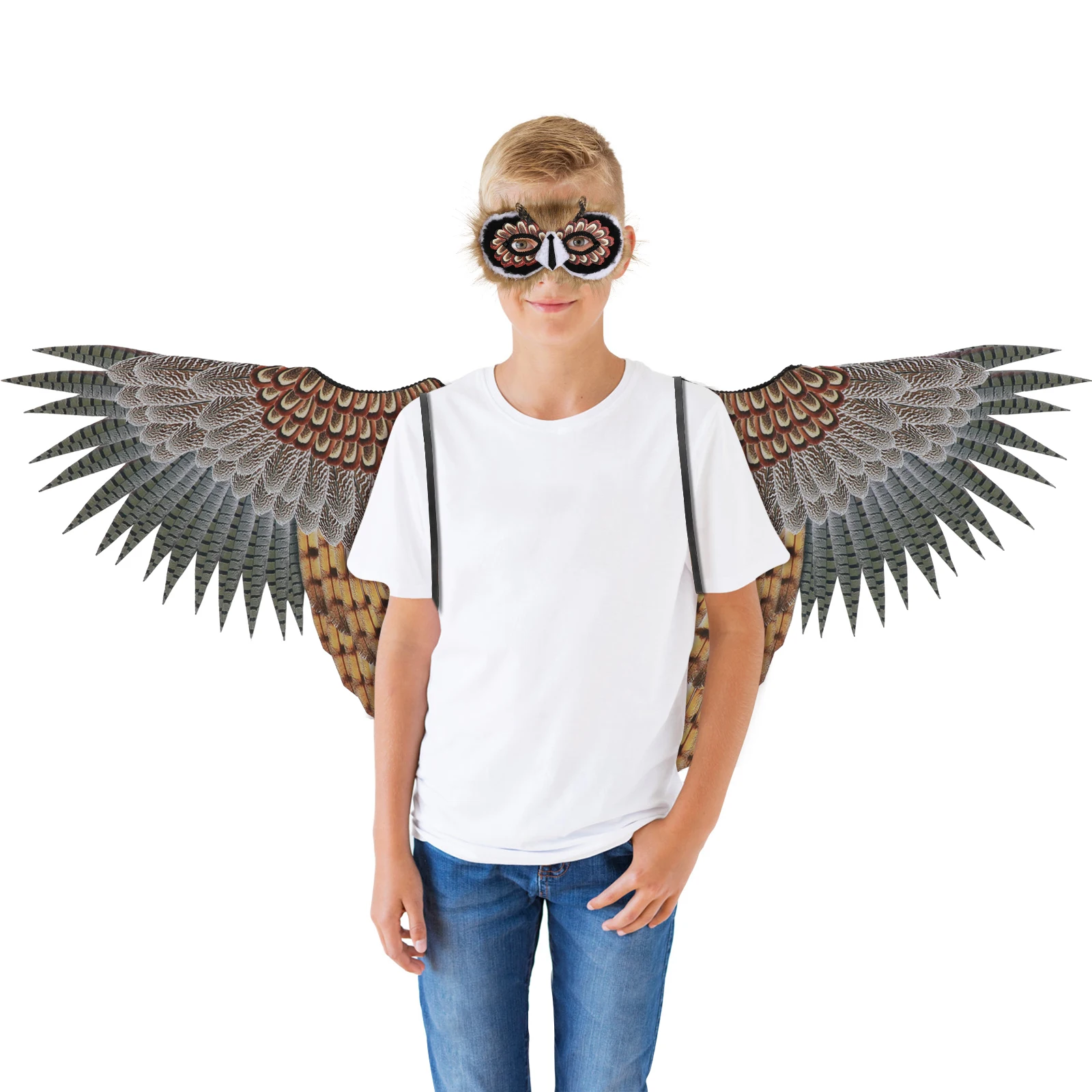 

1 set Owl Mask Set High Quality Kids Toy Halloween Costume Stage Stage Performance Prop Performance Prop DIYDecoration