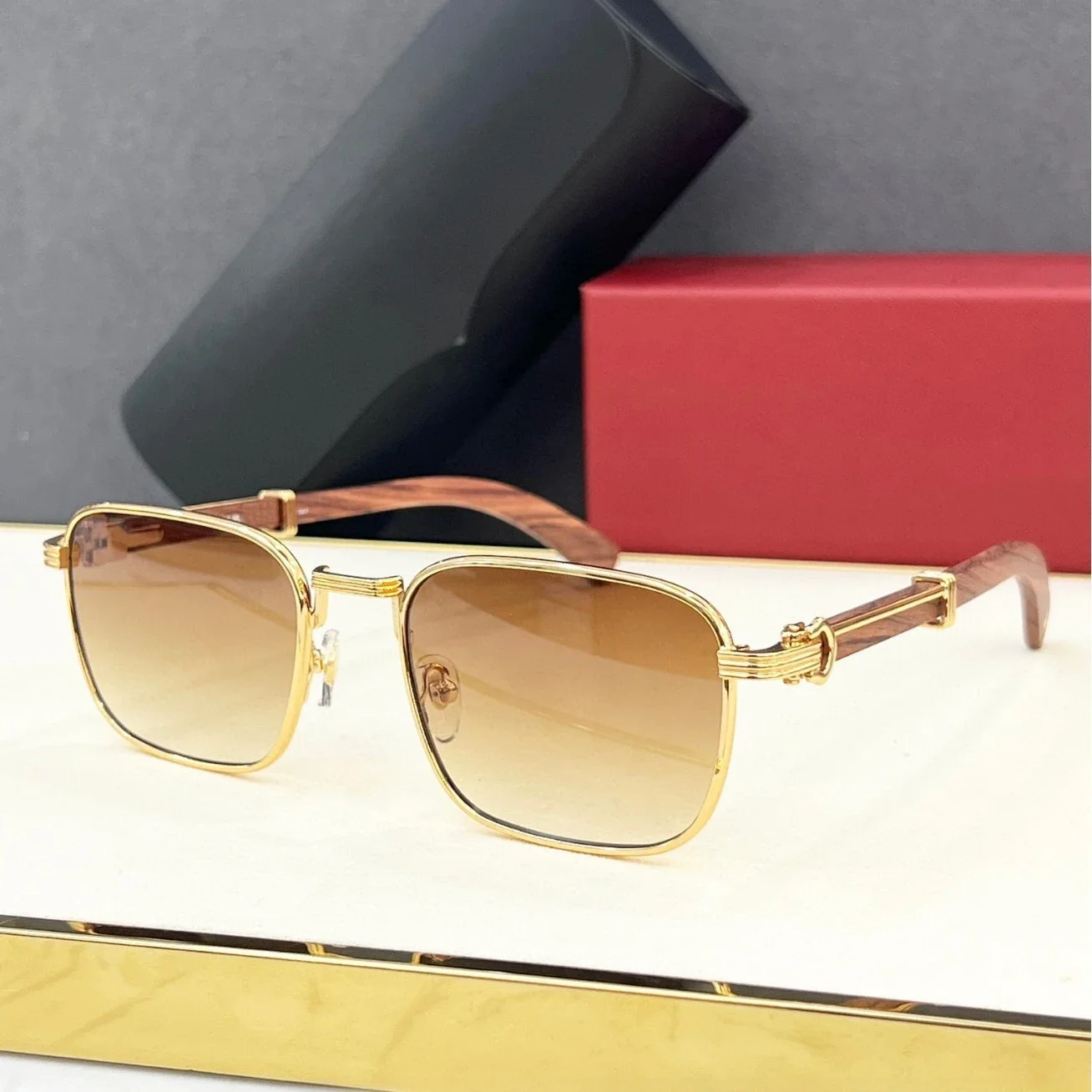 

Original Designer New Metal INS Wind Square Sunglasses Outdoor CT0363S Foreign Trade Fashion Photo Sunscreen Card Tid Sunglasses