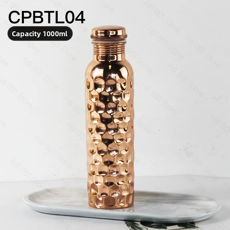 Imported pure copper handmade water bottle portable outdoor travel portable cold kettle
