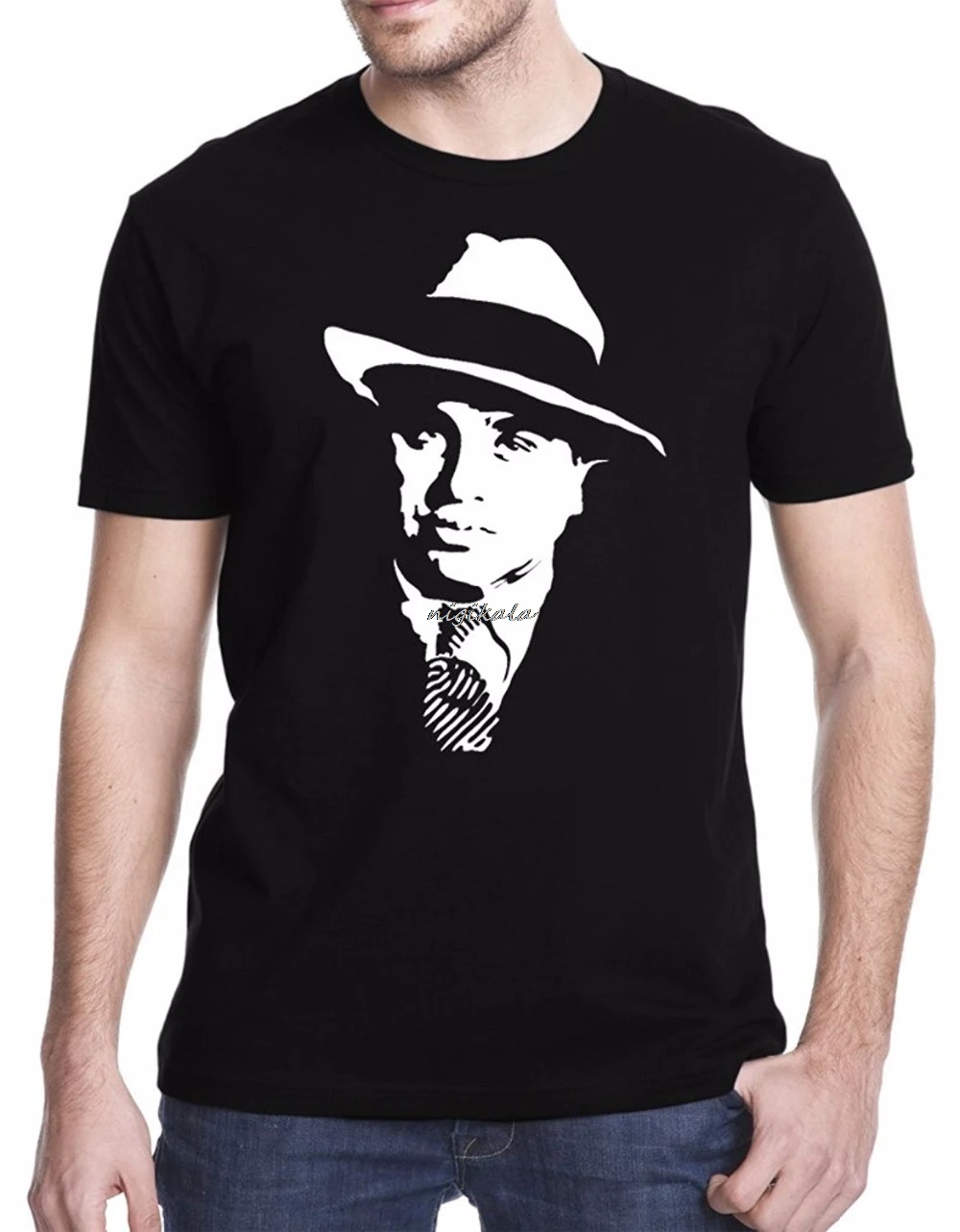 Short Printed Young T-shirt Summer Al Capone Gangster Men Short Sleeve Comfortable Hip Hop Unisex 100% Cotton Tee Shirts