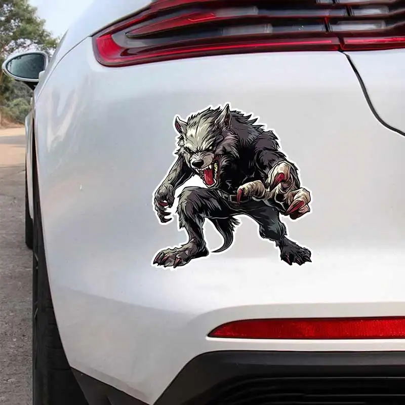 

Car Sticker Werewolf Comic Sticker Weatherproof Outdoor Vinyl Decal on Bumper Rear Window Laptop Decal For Car Accessories TM162
