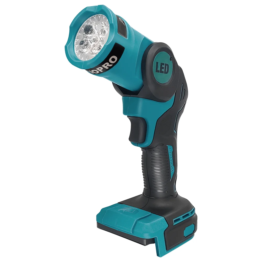 Patuopro 21v lanterna sem fio portátil luz de trabalho recarregável lanterna portátil para makita 18v bateria (sem bateria)