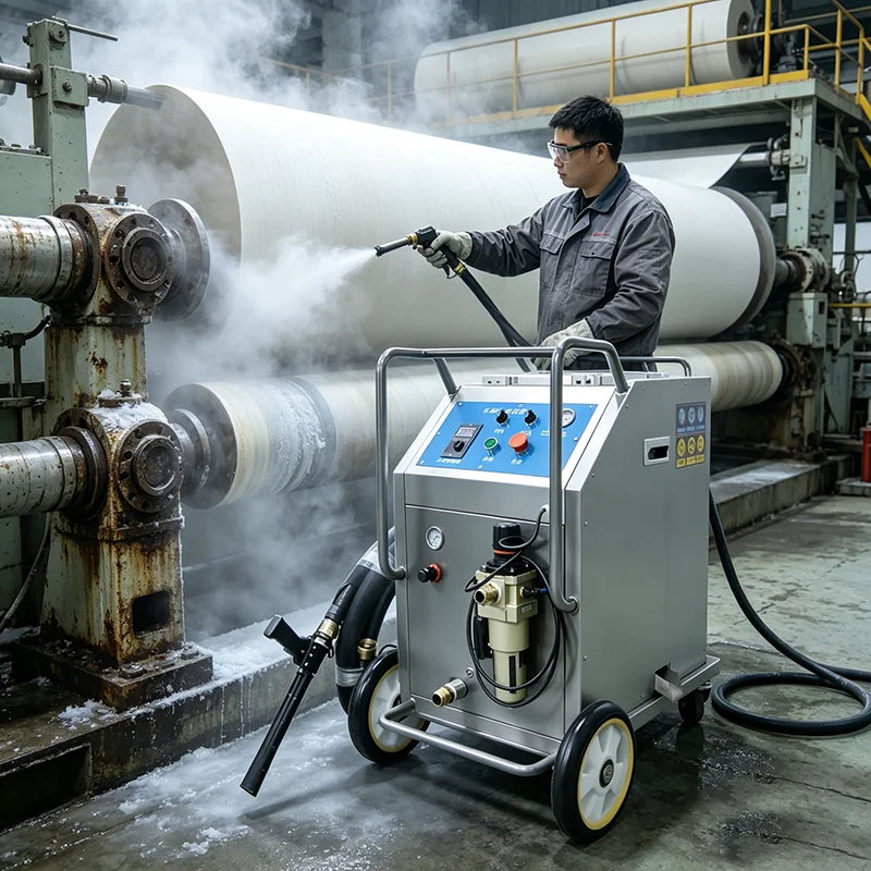 Convenient Mobile Dry Ice Blaster Dry Ice Cleaning Machine Small Workshop Equipment Degreasing