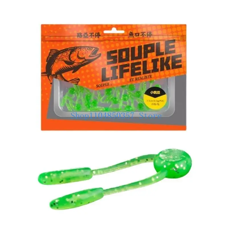 

652F Multipacks Soft Artificial Baits Realistic Motion Worms Lures Light weight Various Color Available