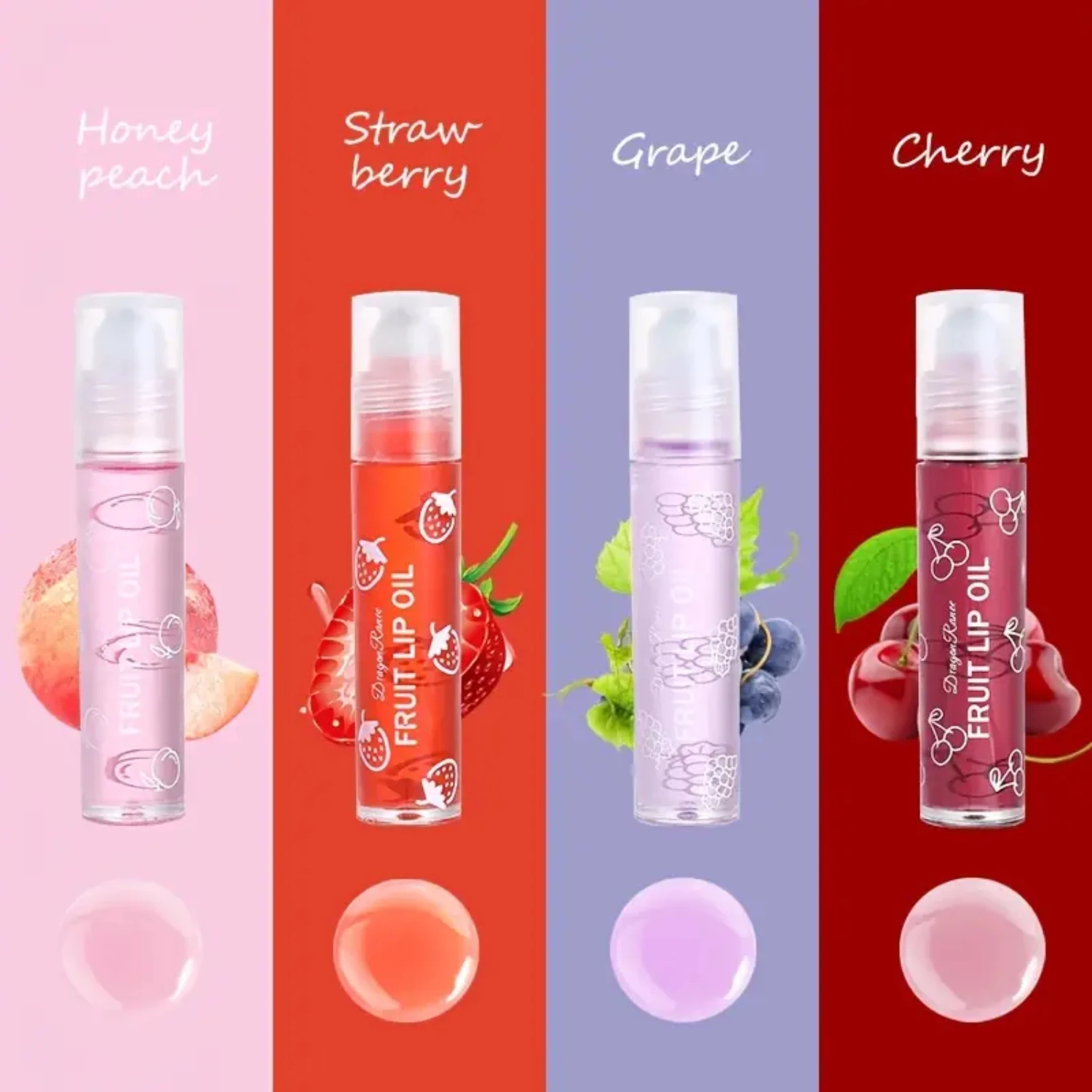 Shimmering and Nourishing Fruit-Infused Roll-on Lip Gloss Set enriched with Plant Extracts - Provides Lasting Hydration for Gorg