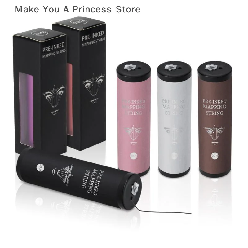 

20 м струна для картирования микроблейдинга, предварительно нанесенные чернила, маркер для бровей, нить для татуировки, позиционирование бровей, линия для окрашивания, измерительный инструмент PMU