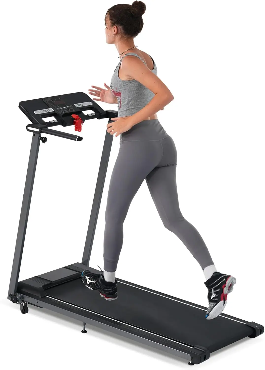 

Складная беговая дорожка, 2,5 л.с., портативная компактная беговая дорожка со светодиодными дисплеями, миль/ч, беговая дорожка с грузоподъемностью л