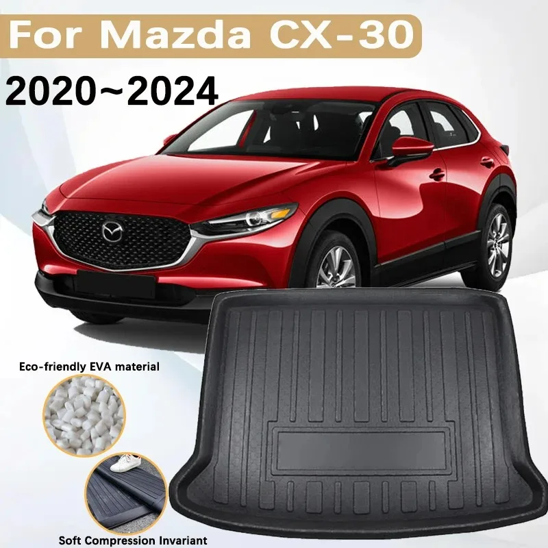 

For Mazda CX-30 Accessories 2023~2020 2024 CX 30 CX30 Car Trunk Floor Mat Liner Trunk Waterproof Carpet Storage Pad EVA Material